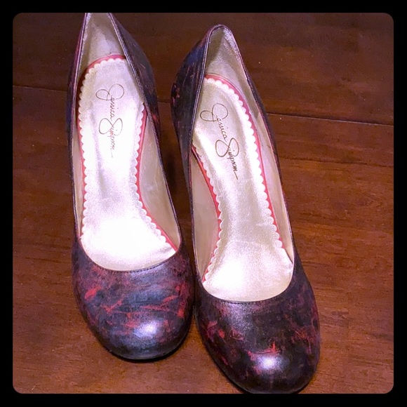 Jessica Simpson Shoes - Jessica Simpson Red & Black Heels